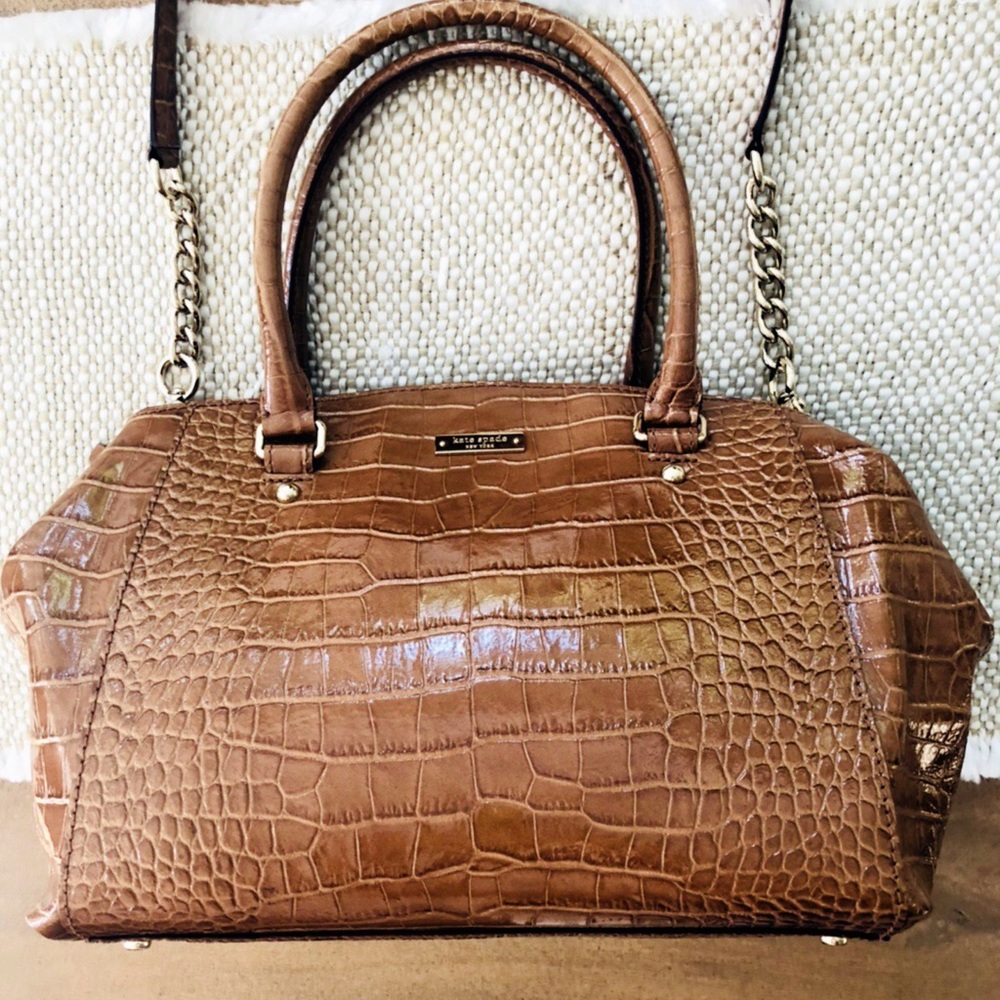 Kate spade chambers street sloan croc patent bag